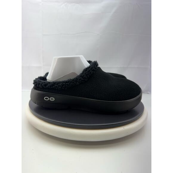 Oofos Oocoozie Mule Mens‎ Size 11 Black Sherpa Comfort Recovery Slip On Shoes main image 4